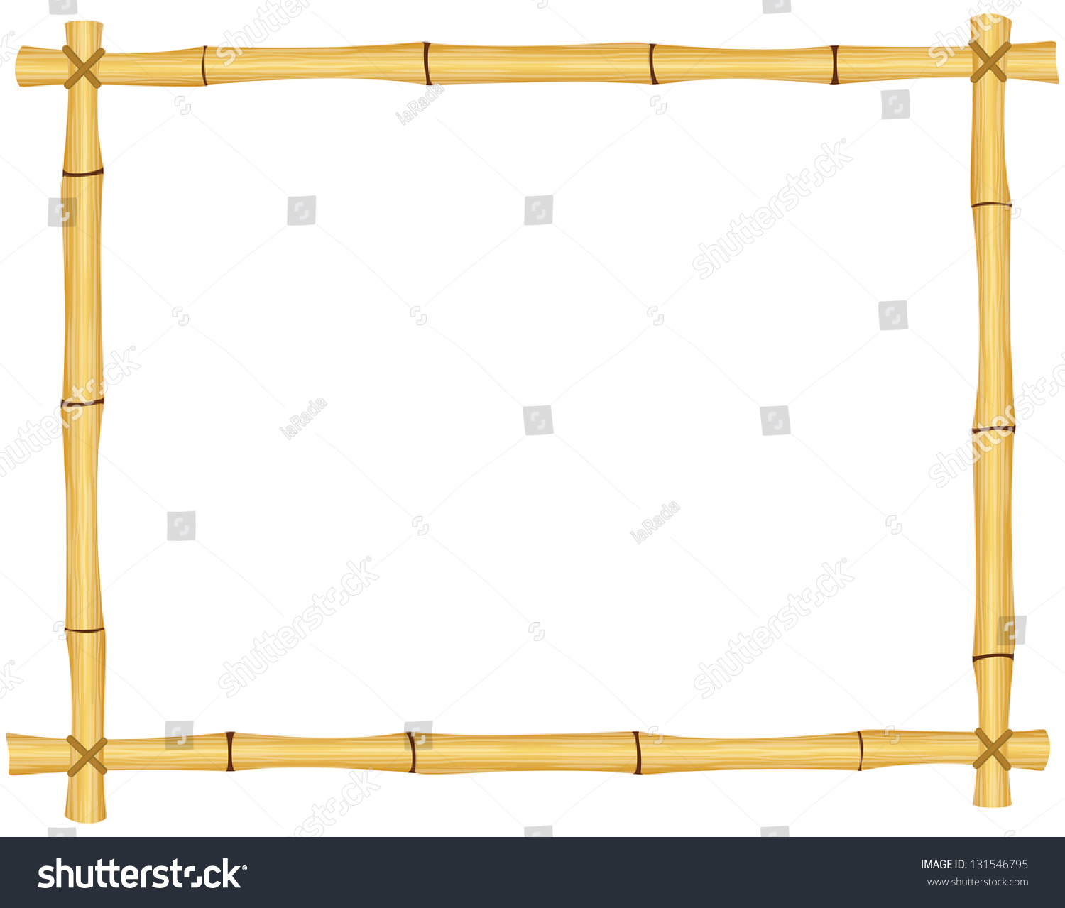 Bamboo Frame Eps10 Contains Transparent Objects Stock Vector (royalty 