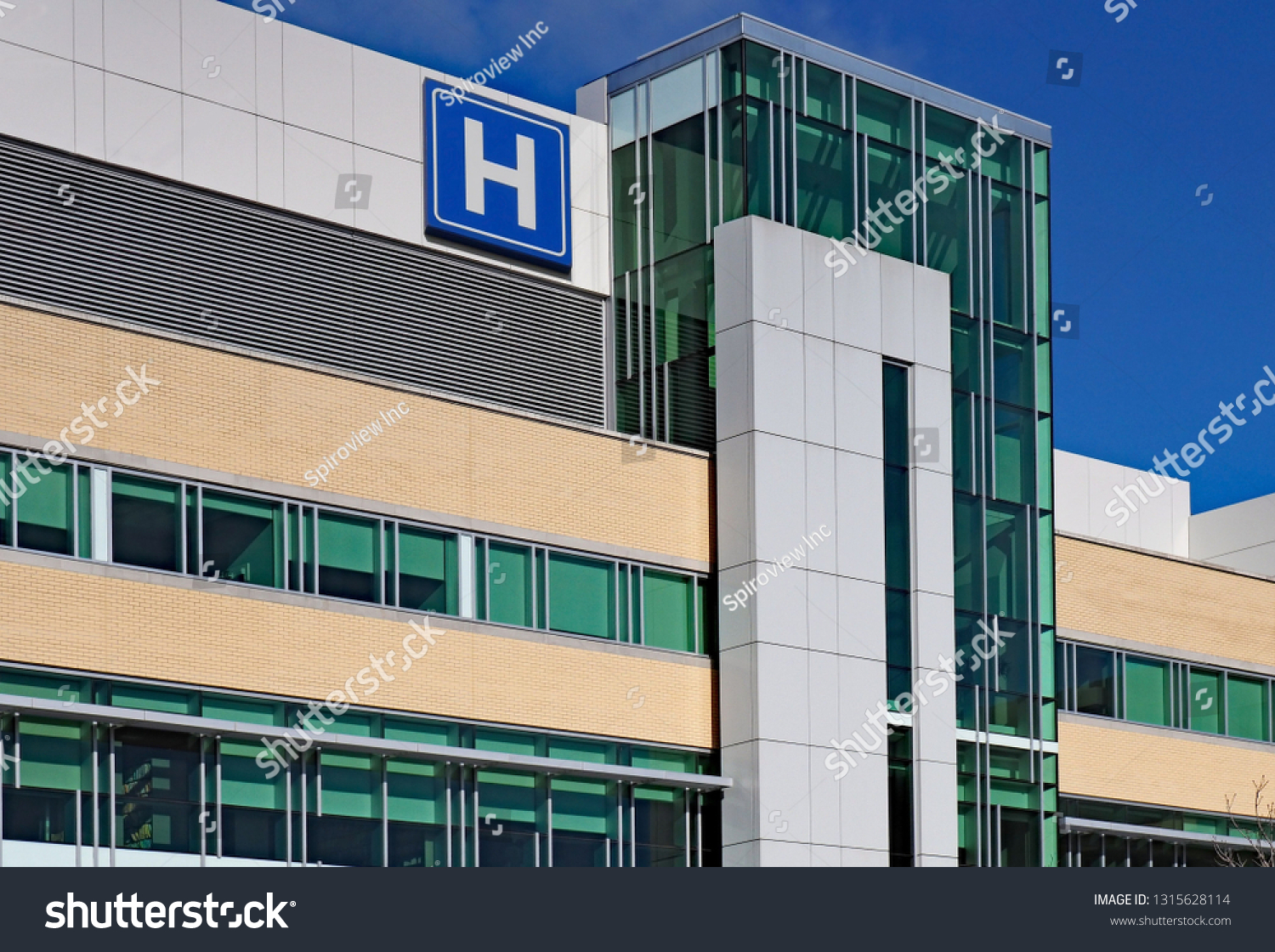 Modern Style Building Large H Sign Stock Photo 1315628114 | Shutterstock