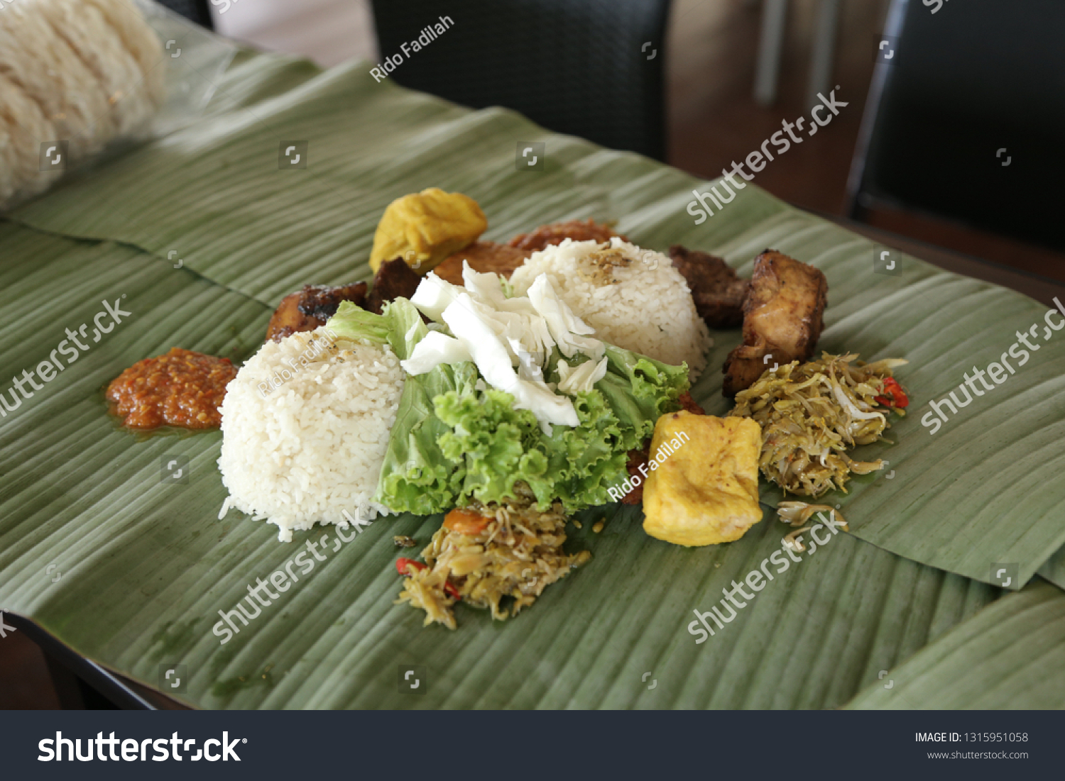 Nasi Liwet Bancakan Indonesian Traditional Food Stock Photo 1315951058 