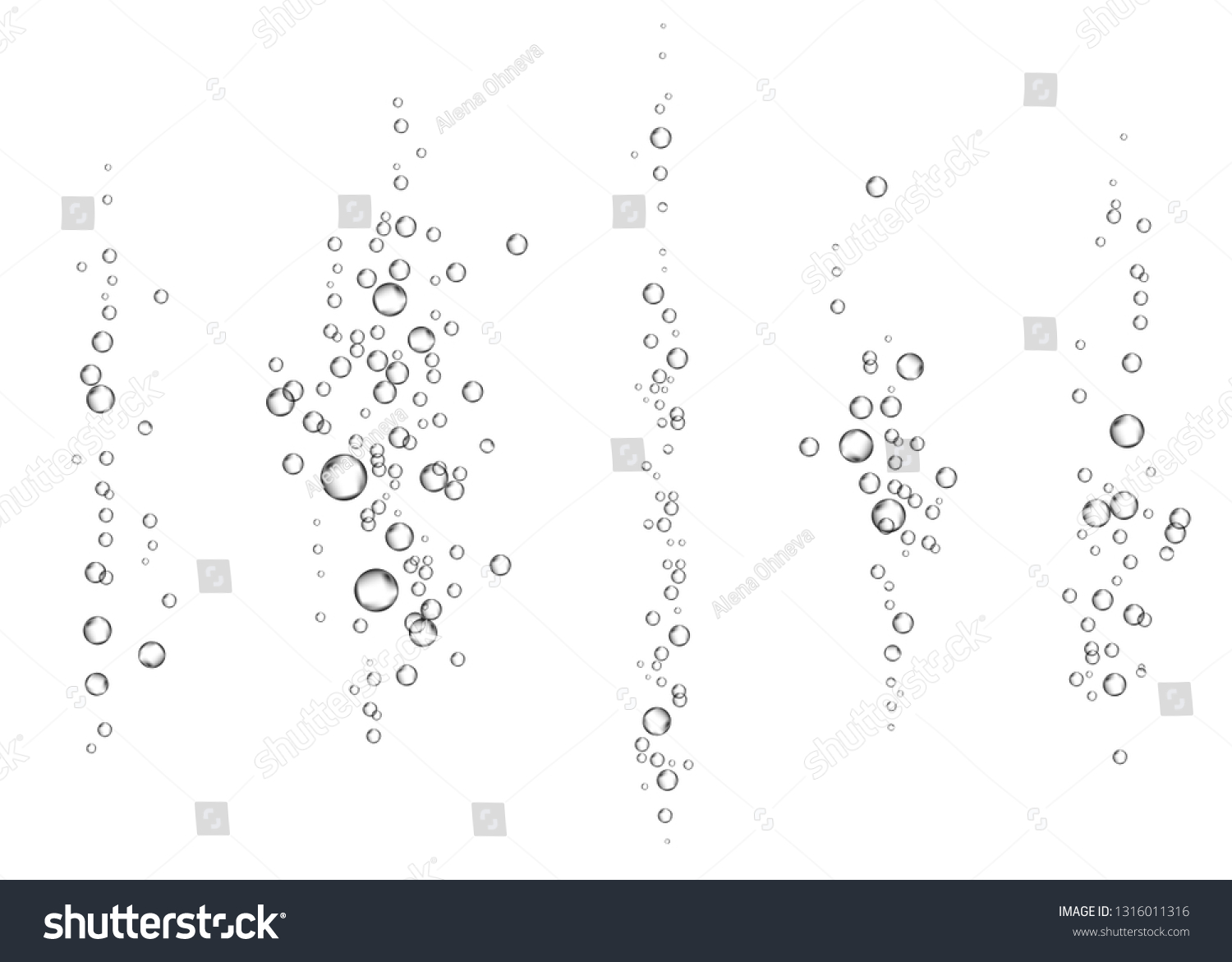 Effervescent Drink Underwater Fizzing Air Bubbles Stock Vector (Royalty ...