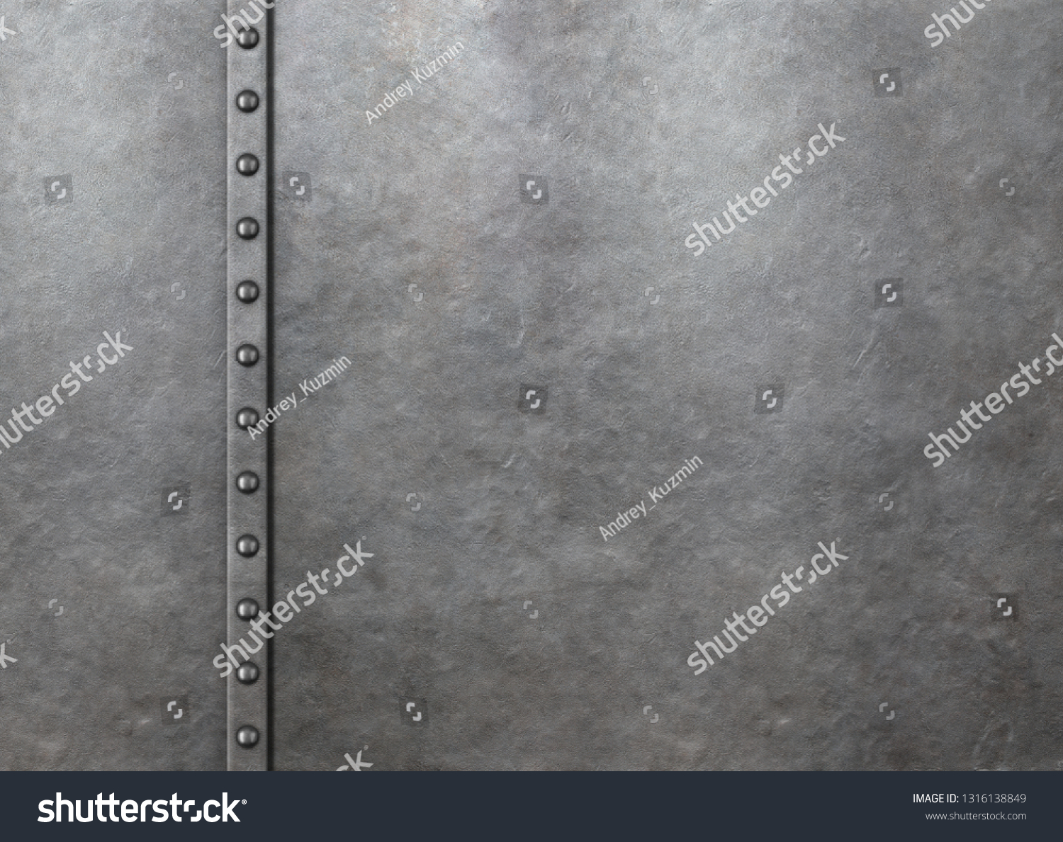 Metal Rustic Armor Background Rivets 3d Stock Illustration 1316138849