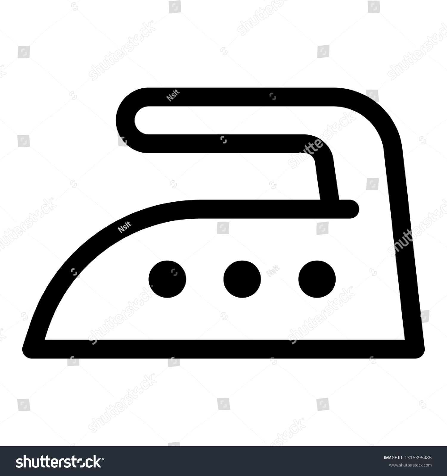 Iron High Temperature Icon Outline Iron Stock Vector (Royalty Free ...