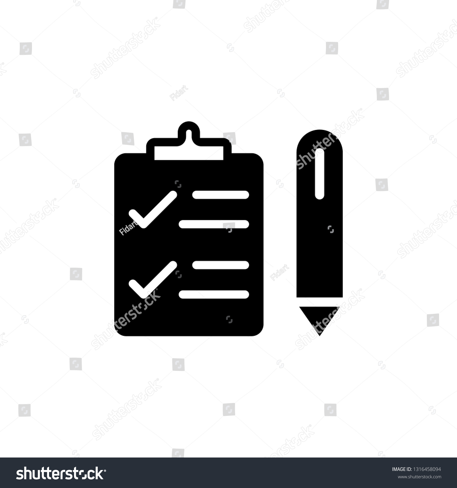 Checklist Interface Outline Icon Signs Symbols Stock Illustration ...