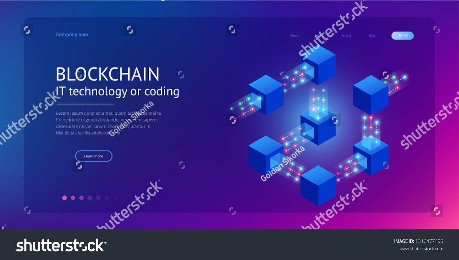 Isometric Concept Quantum Computers Blockchain Technology Stock Vector ...