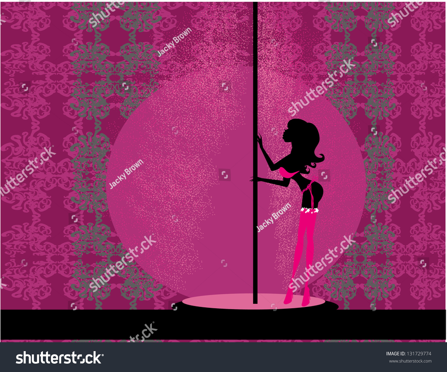 Vektor Stok Sexy Female Pole Dancing Tanpa Royalti 131729774 Shutterstock 6276