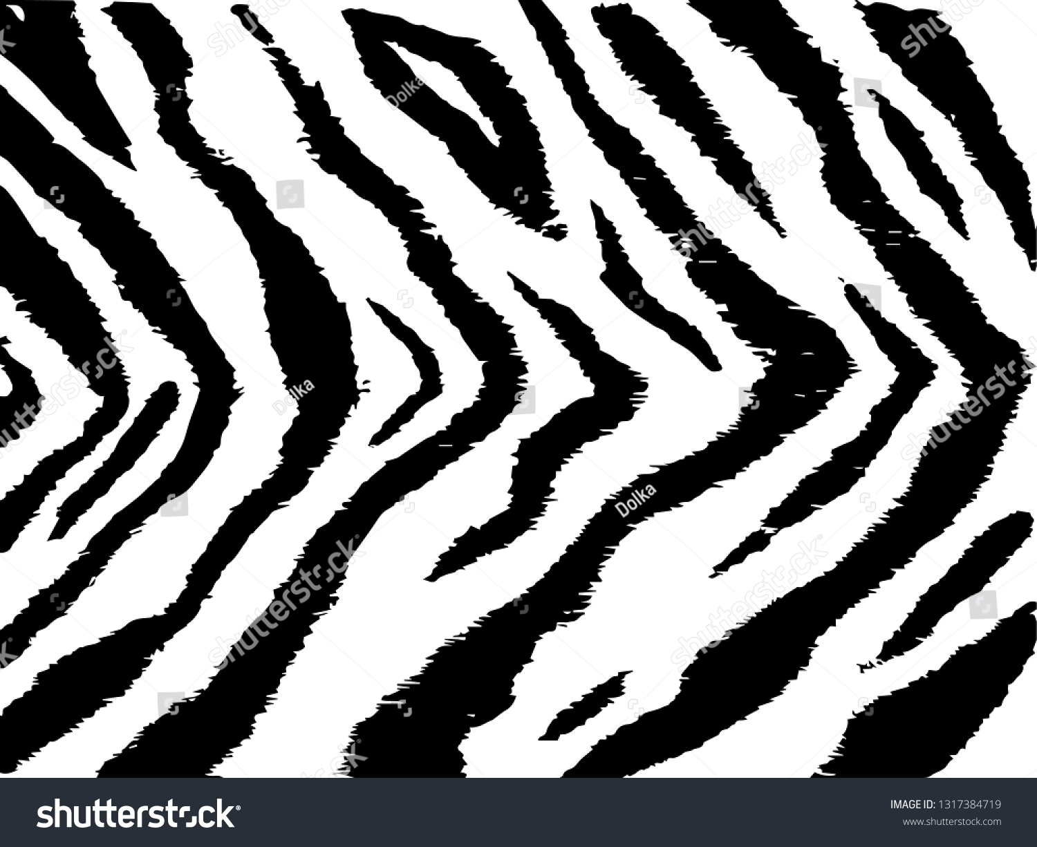 Tiger Stripe Texture Black White Monochrome Stock Vector (Royalty Free ...