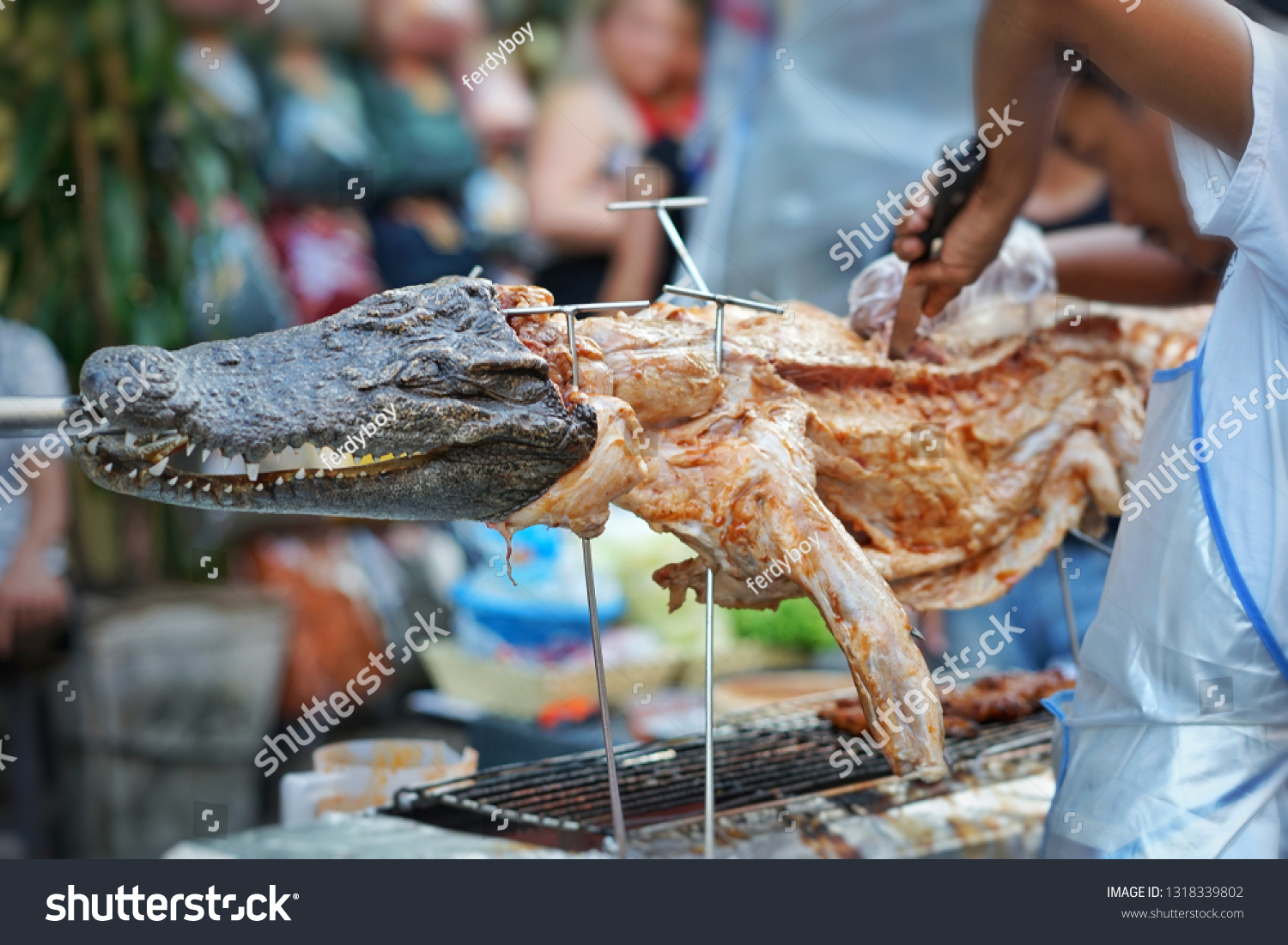 Crocodile Grill Khaosan Road Bangkokthailand Stock Photo 1318339802 ...