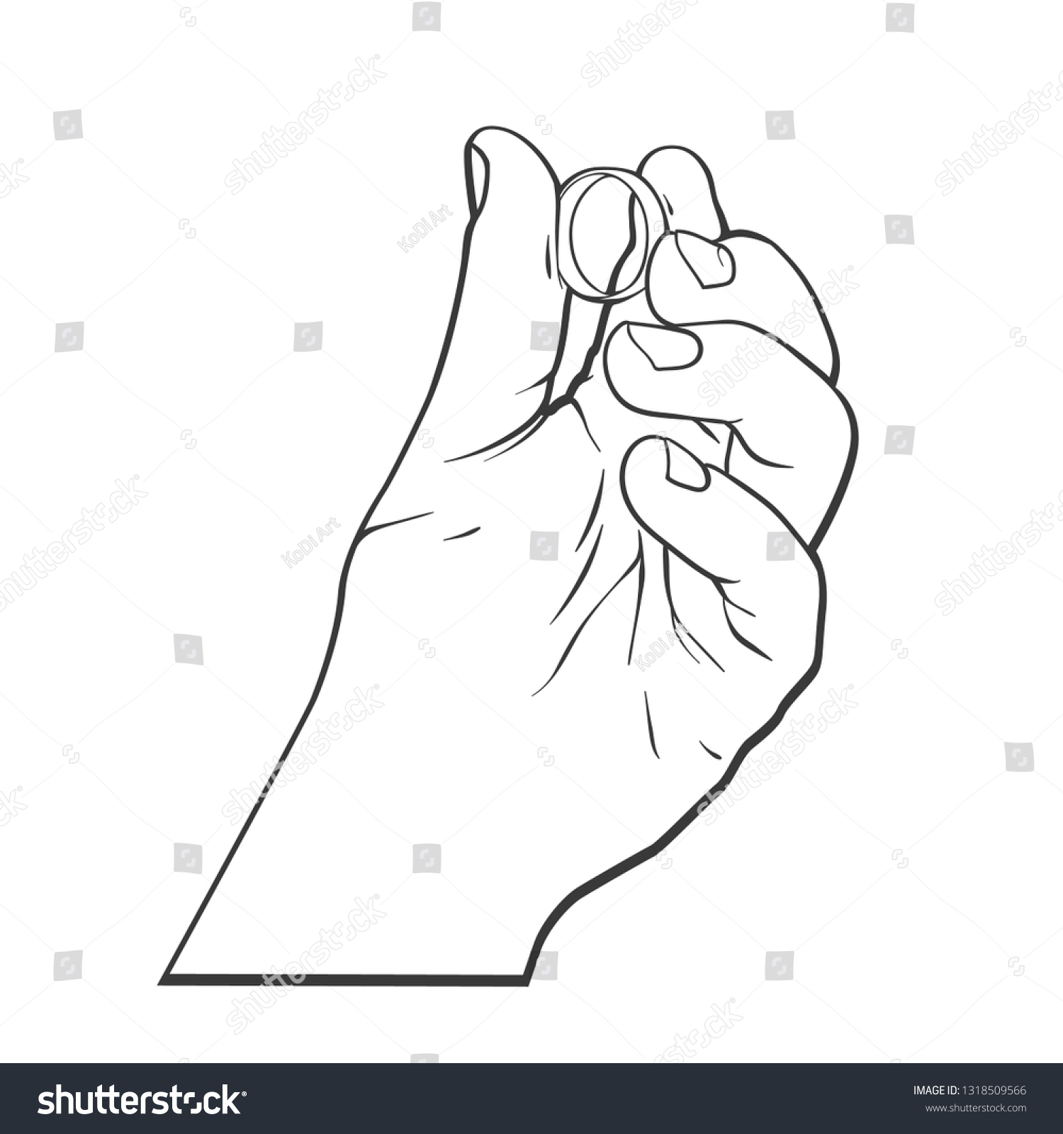 Man Hand Holiding Ring Vector Realistic Stock Vector (Royalty Free ...