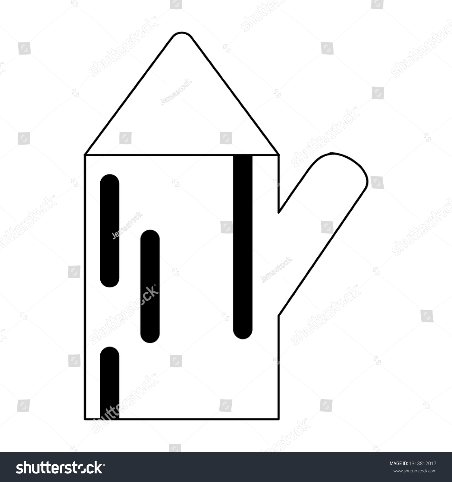 Wooden Trunk Symbol Isolated Black White Vector De Stock Libre De