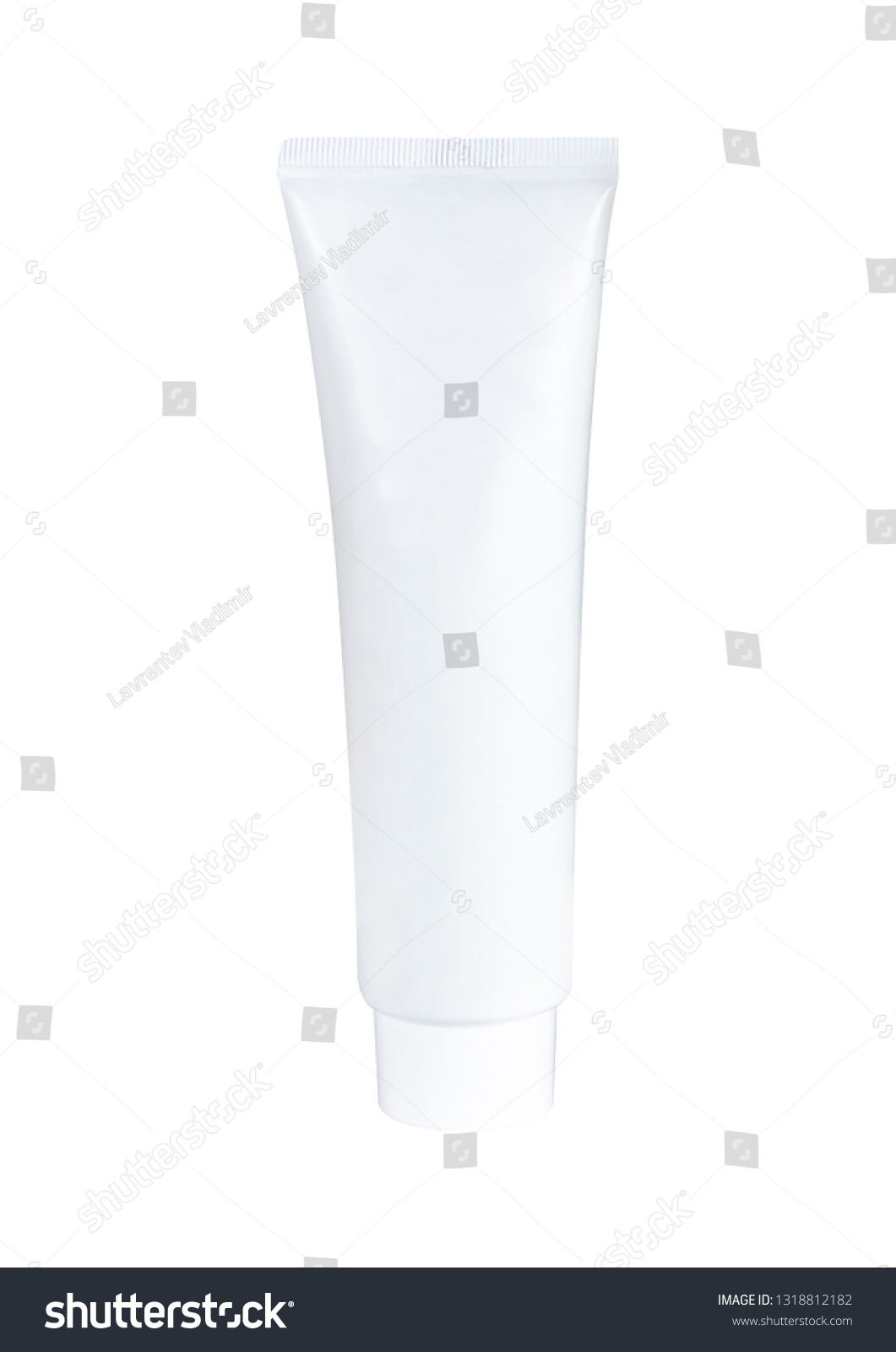 Blank White Toothpaste Tube Mockup Isolated Stock Photo 1318812182 ...