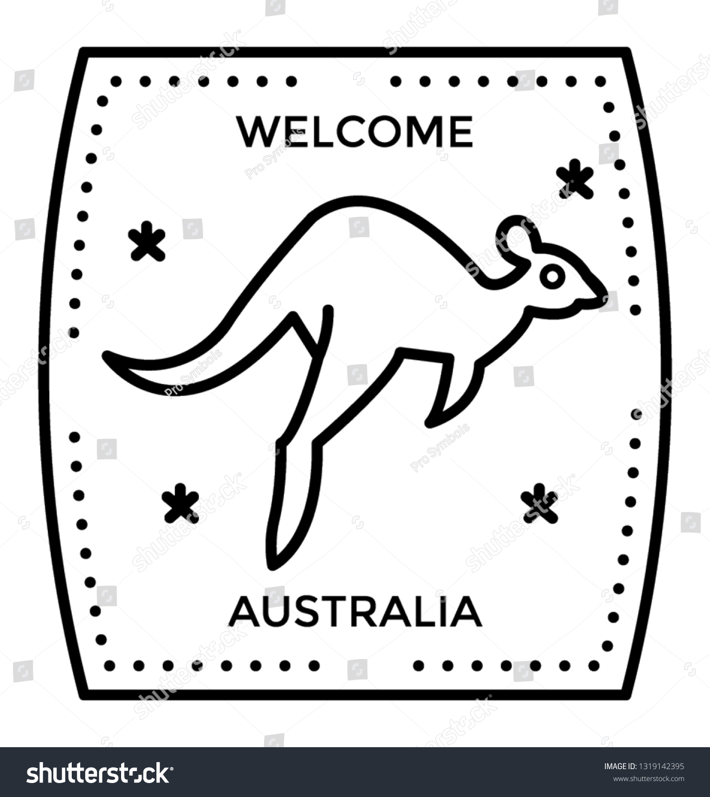 Foreign Passport Stamp Australia Stamp Stock Vector Royalty Free 1319142395 Shutterstock 3612