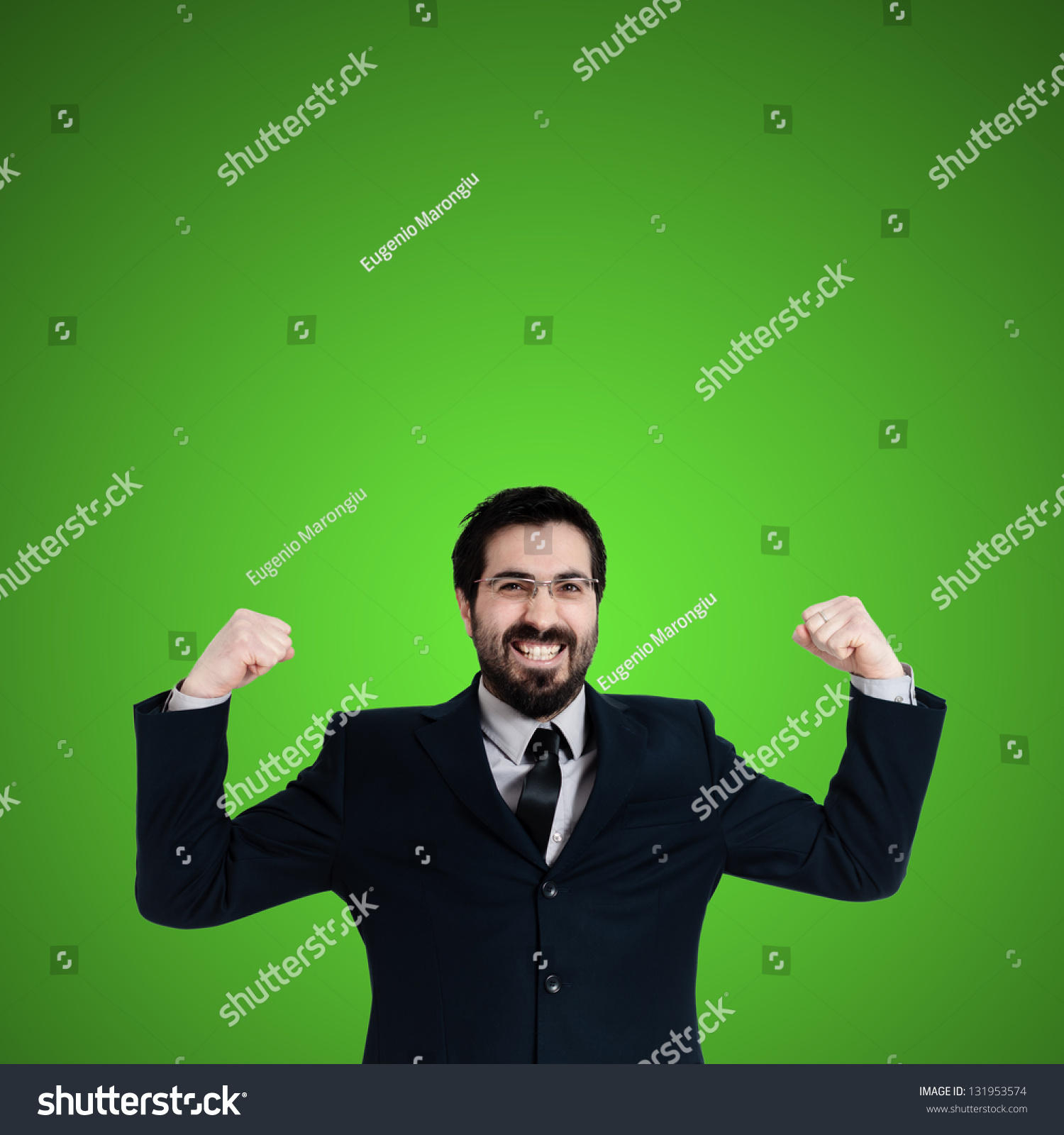 Strong Business Man Flexing Muscle On Stock Photo 131953574 | Shutterstock