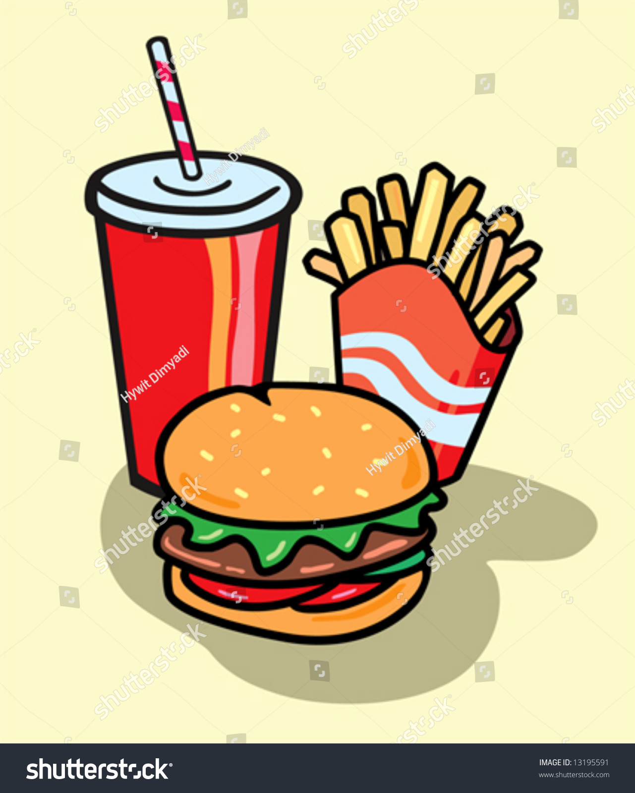 Fast Food Vector Format Stock Vector (Royalty Free) 13195591 | Shutterstock