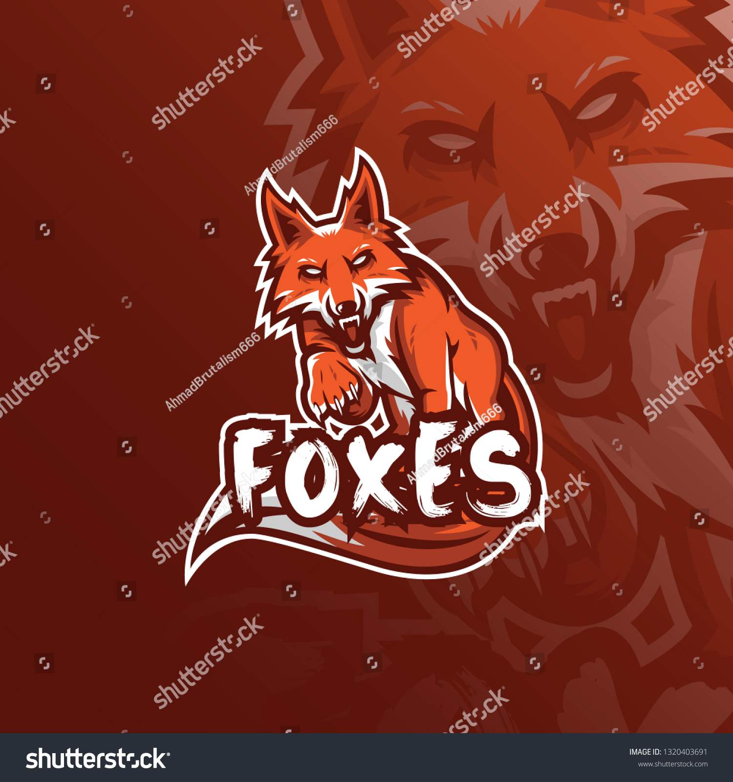 Fox Vector Mascot Logo Design Modern Stock Vector (royalty Free 