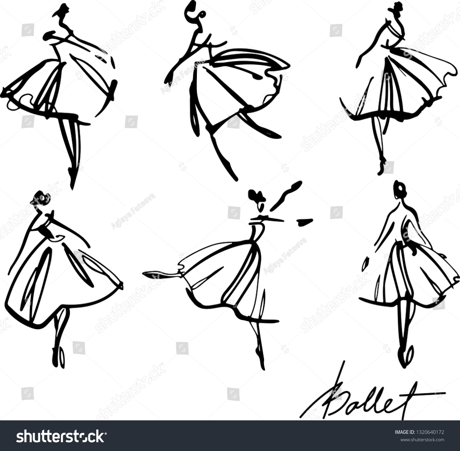 Балерина вектор стилизация