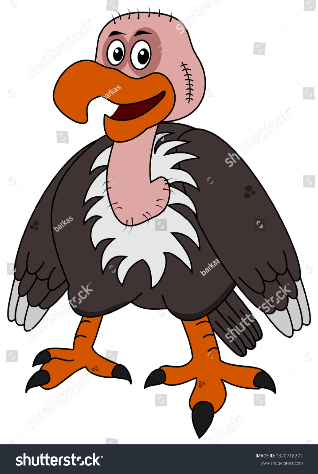 Young Smiling Eagle Standing Stock Vector (Royalty Free) 1320718277 ...