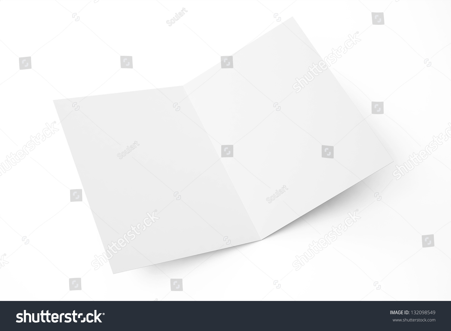 Blank Greeting Card Isolated On White Stock Illustration 132098549 ...