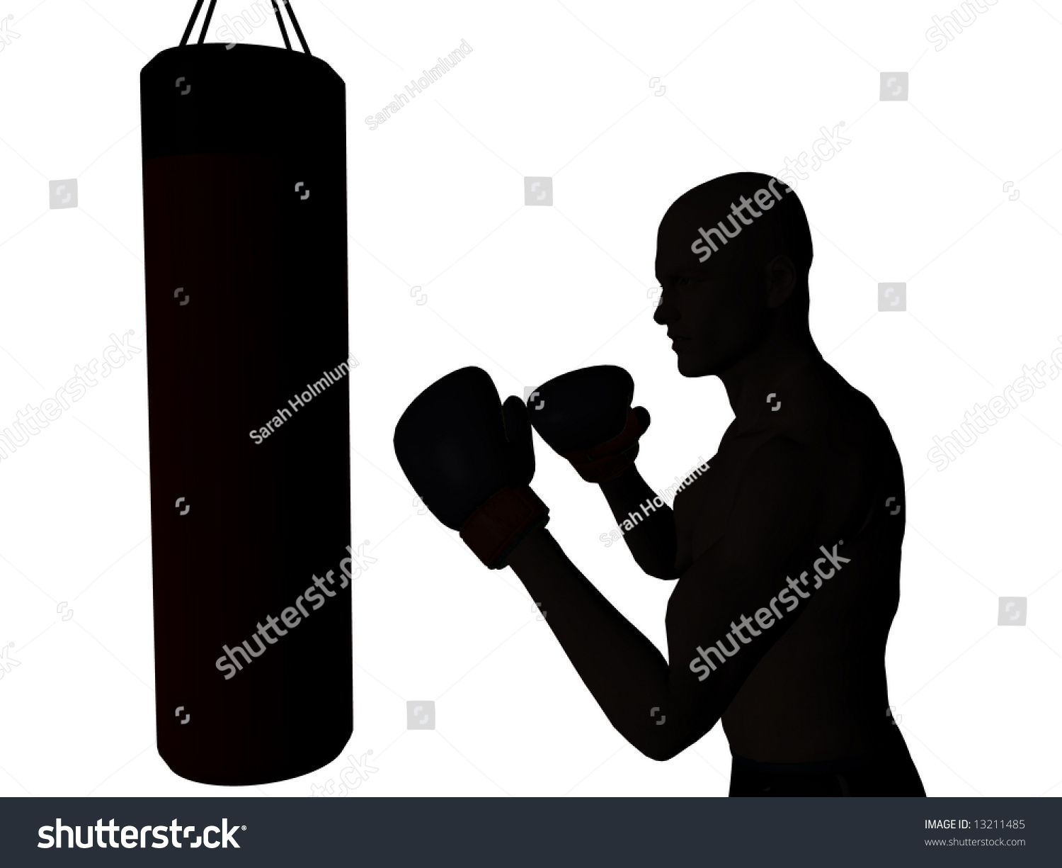 Боксерская груша силуэт