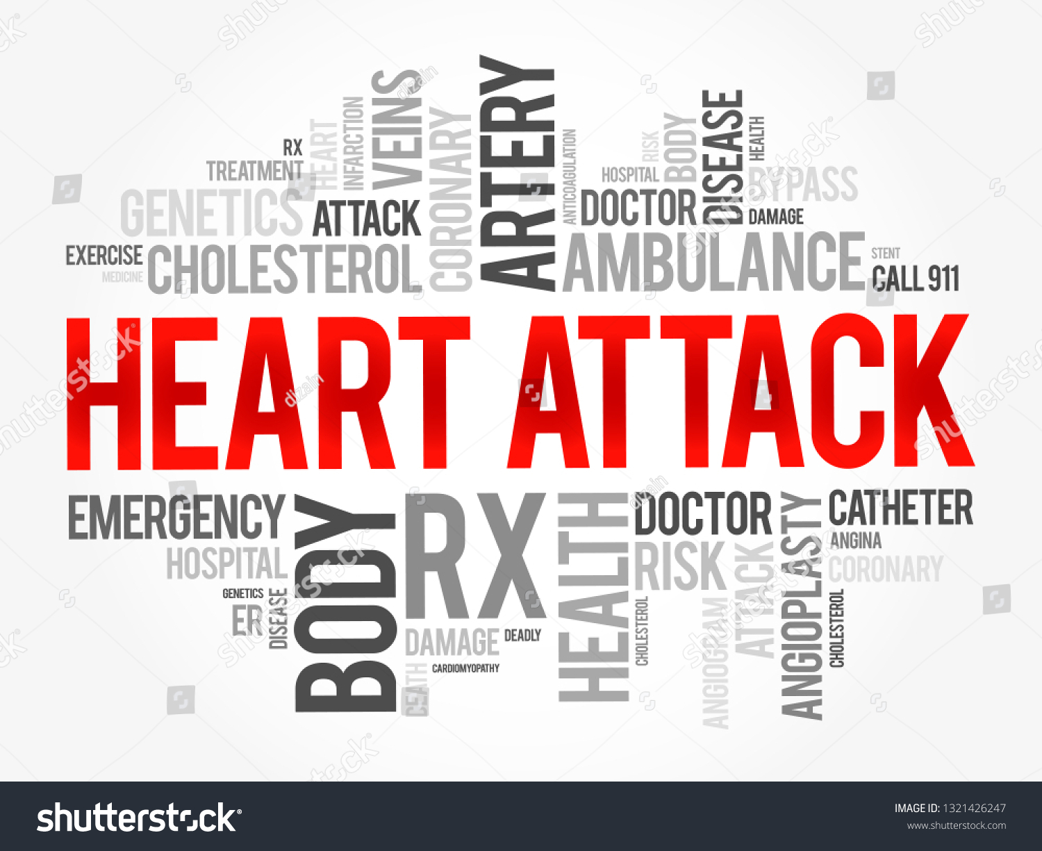 Heart Attack Word Cloud Collage Health Stock Vector (Royalty Free ...