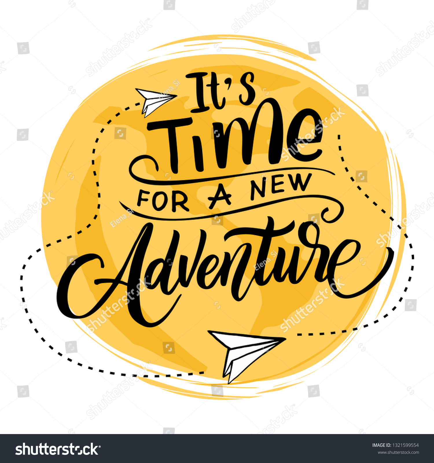 time-new-adventure-lettering-inspiring-typography-stock-vector-royalty