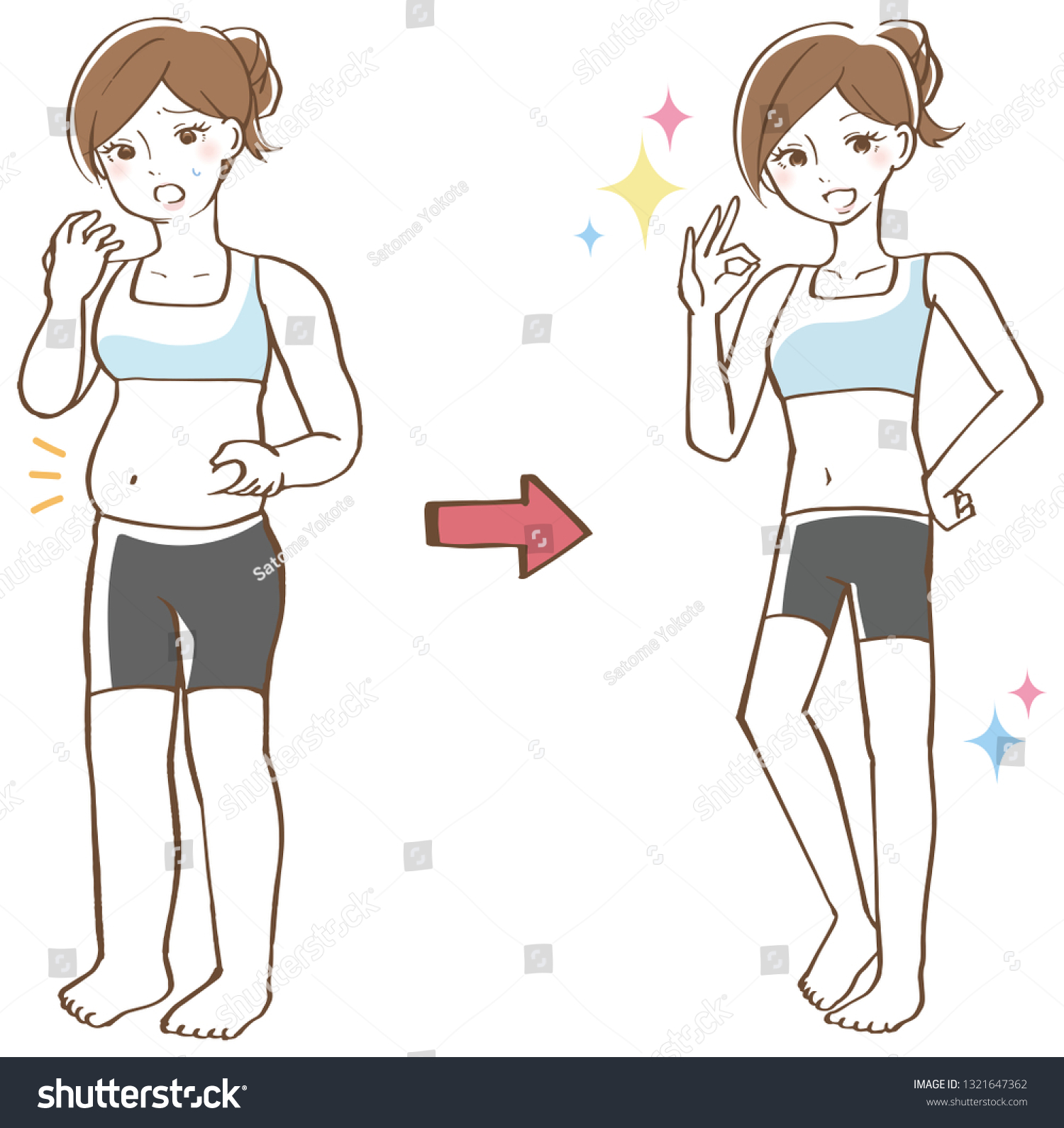 Before After Diet Stock Vector (Royalty Free) 1321647362 | Shutterstock