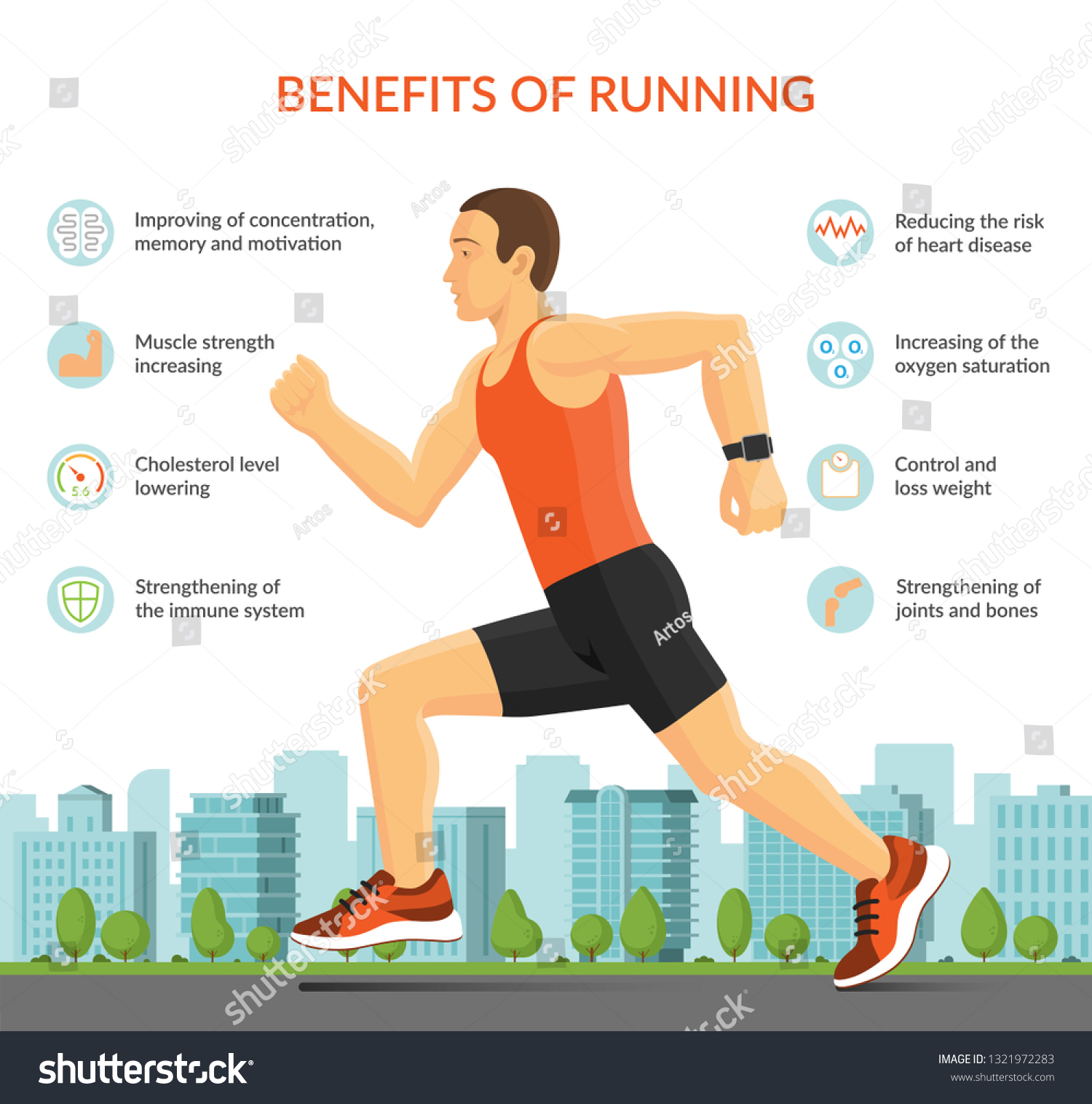 Man Running Jogging Outdoors Sport Fitness Stock Vector (Royalty Free ...