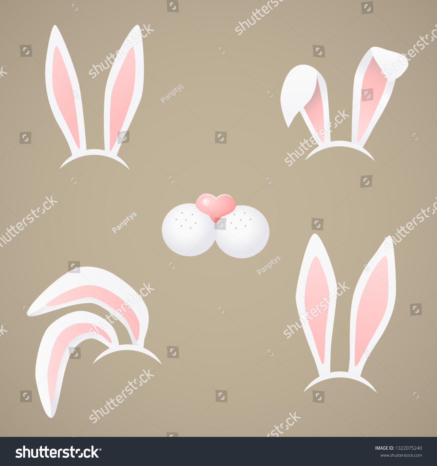 Bunny Body Parts Elements Vector Art Stock Vector (Royalty Free ...