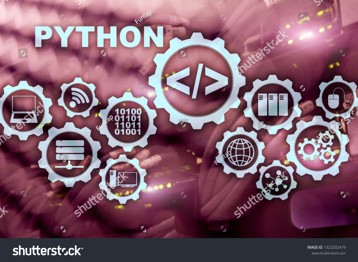 Python Programming Language On Server Room Stock Photo 1322202479 ...