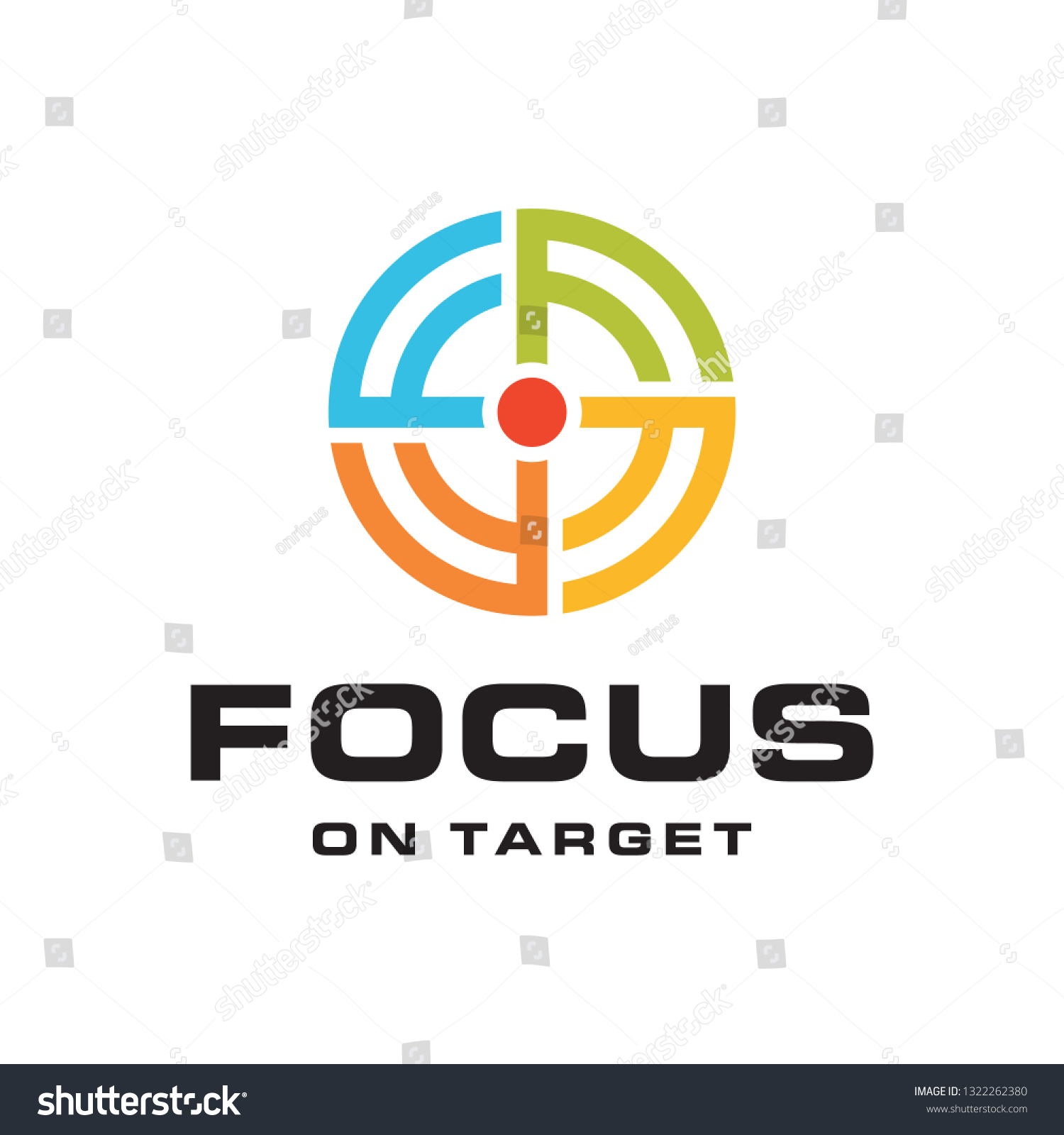 Focus Target Circle Rotate Initial Letter Stock Vector (Royalty Free ...