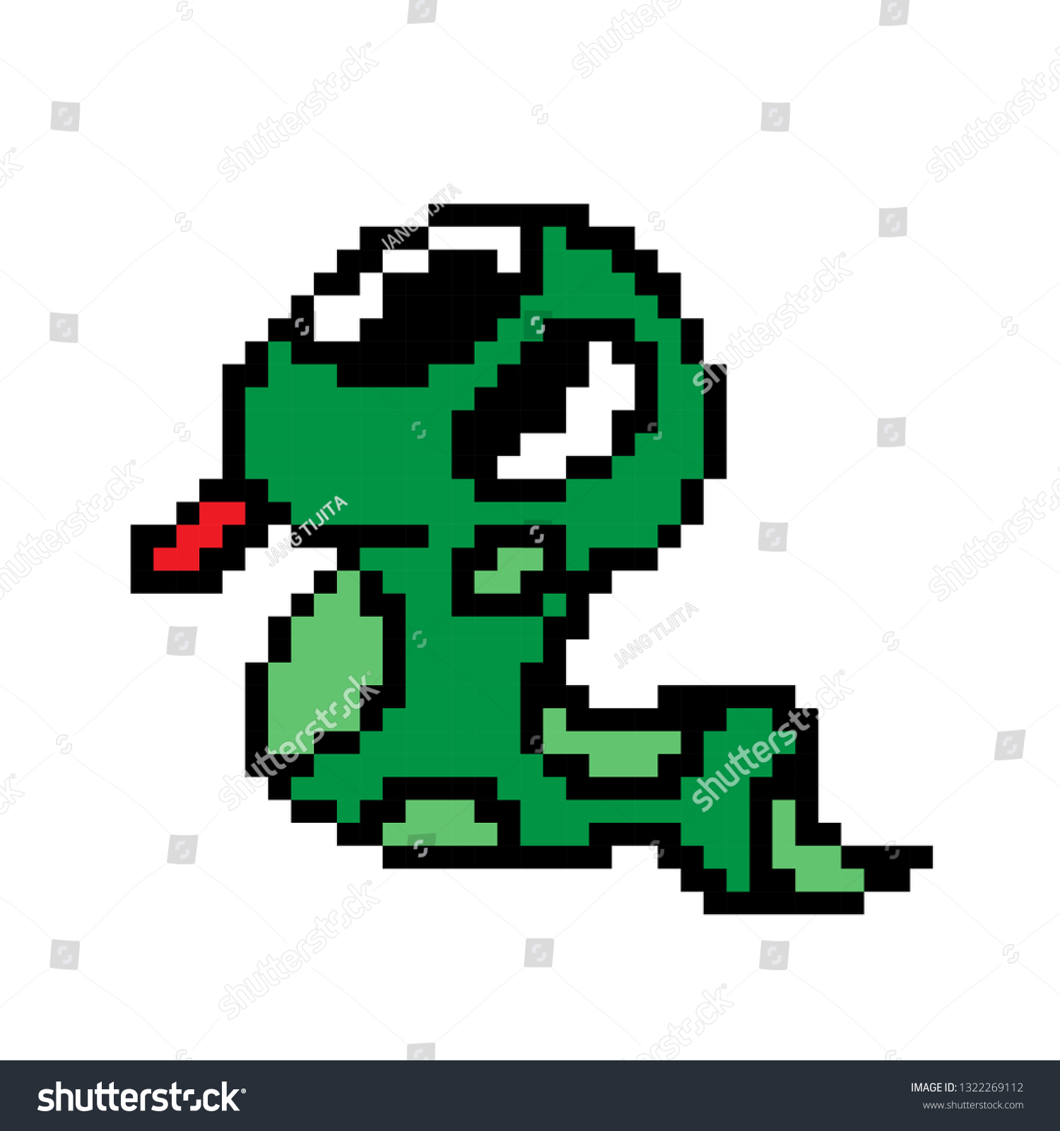 Pixel Art Snake Stock Vector (Royalty Free) 1322269112 | Shutterstock