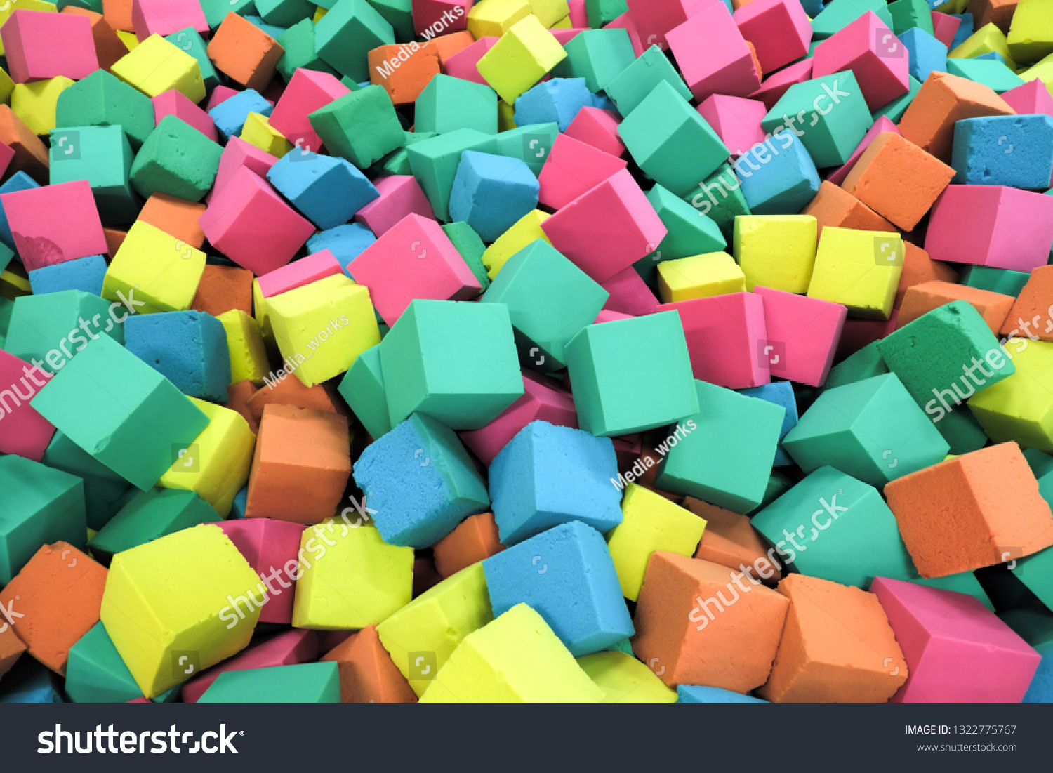 Colorful Spunge Cubes Fun Jumping On Stock Photo 1322775767 | Shutterstock