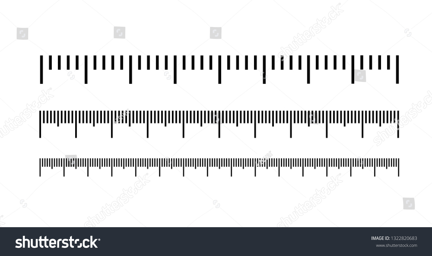 Measuring Scale Markup Rulers Vector Illustration Stock Vector (Royalty ...