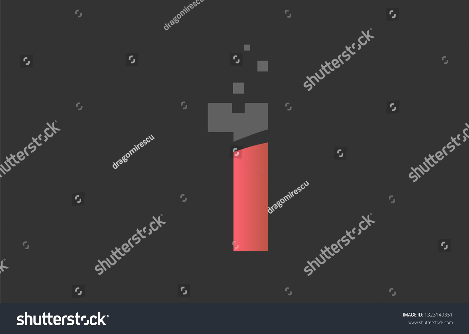 Orange Grey Number 1 Logo Design Stock Vector (Royalty Free) 1323149351