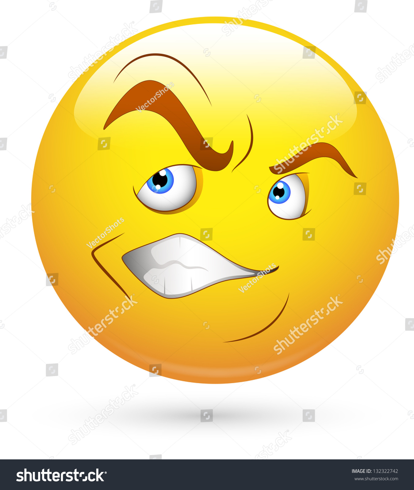 Smiley Vector Illustration Irritated Face Stock Vector (Royalty Free ...