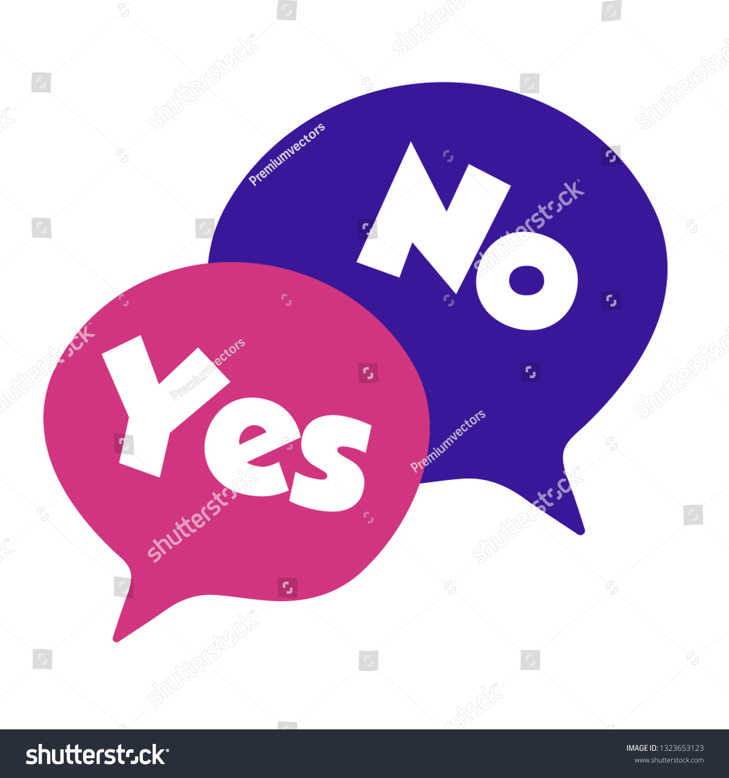 Yes No Icon Simple Illustration Yes Stock Vector (Royalty Free ...