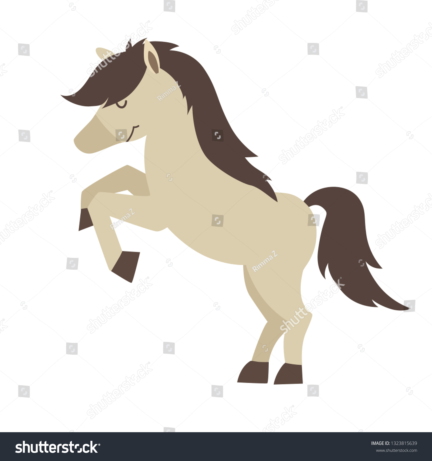 Arabian Horse Icon Vector Illustration Cartoon Stock Vector (Royalty ...