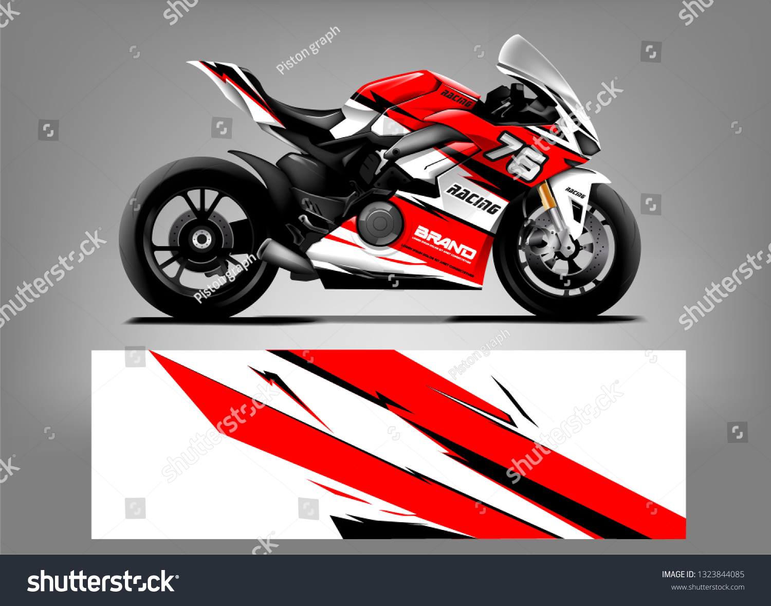 Racing Motorcycle Wrap Vector Designs Abstract Stock Vector (Royalty ...