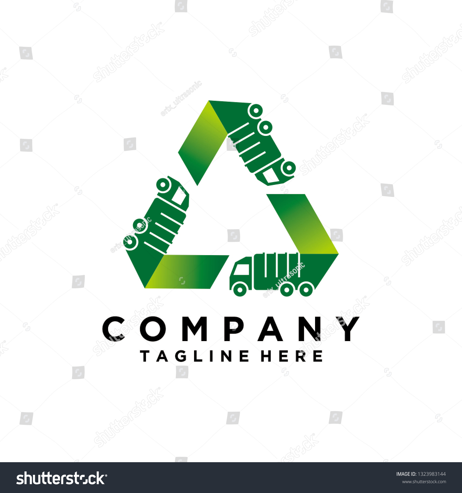 Garbage Truck Logo Vector Icon Illustration Stock Vector (Royalty Free ...