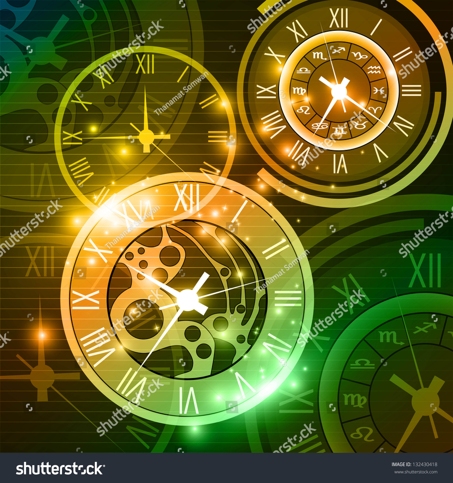 cool clock background