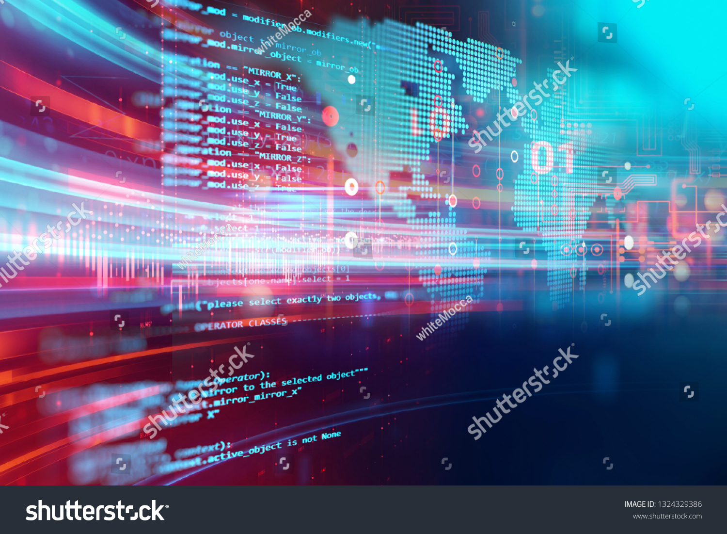 Programming Code Abstract Technology Background Software: ภาพประกอบ ...