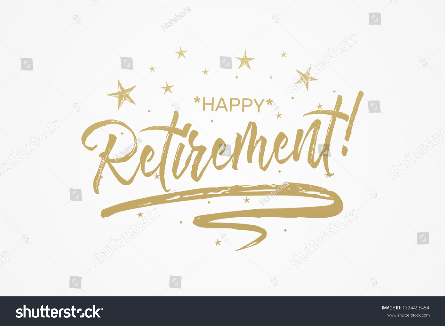 Happy Retirement Card Banner Beautiful Greeting Stock Vector (Royalty ...