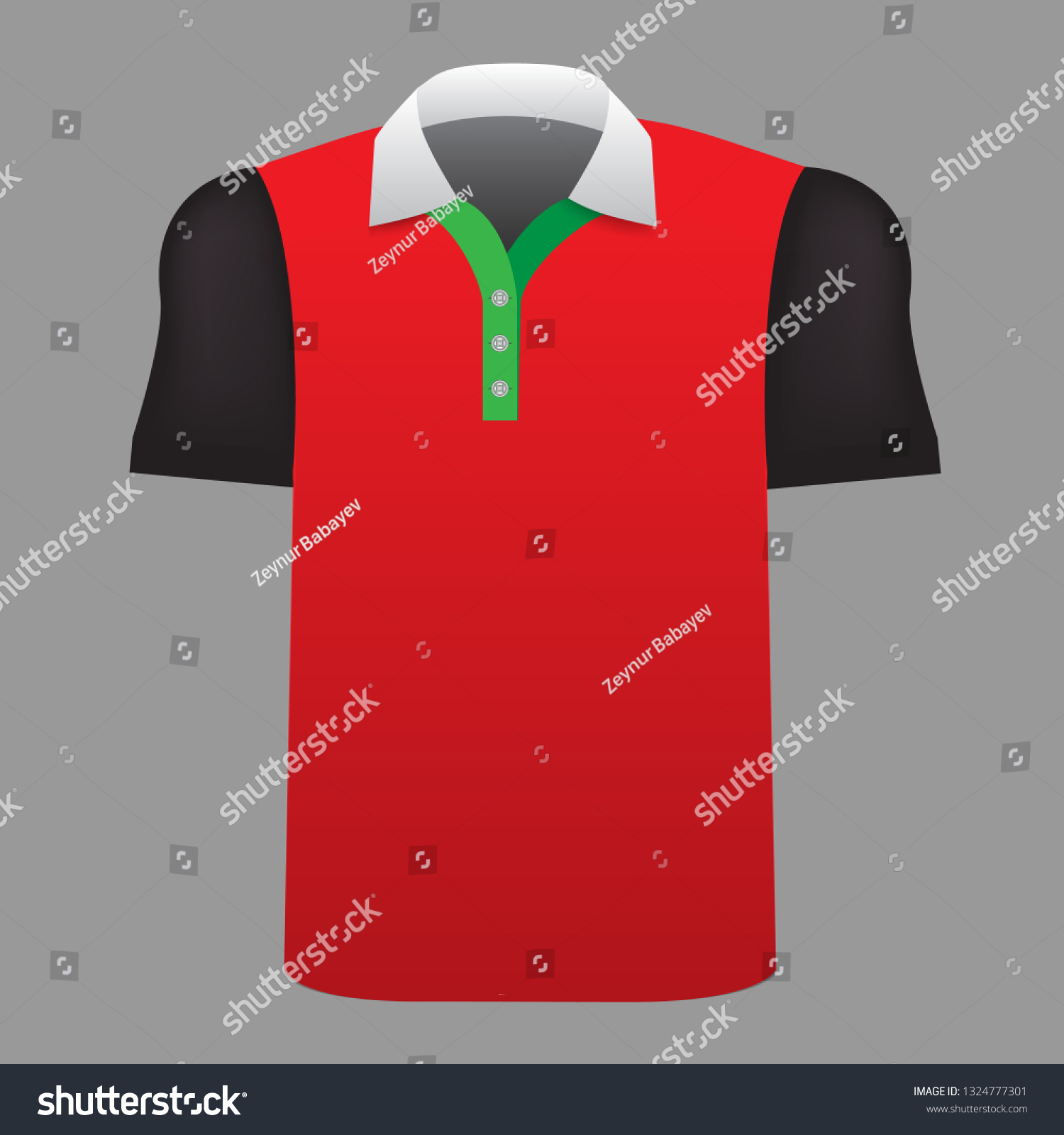 Realistic Men Tshirt Mock Front View Stock Vector (Royalty Free ...