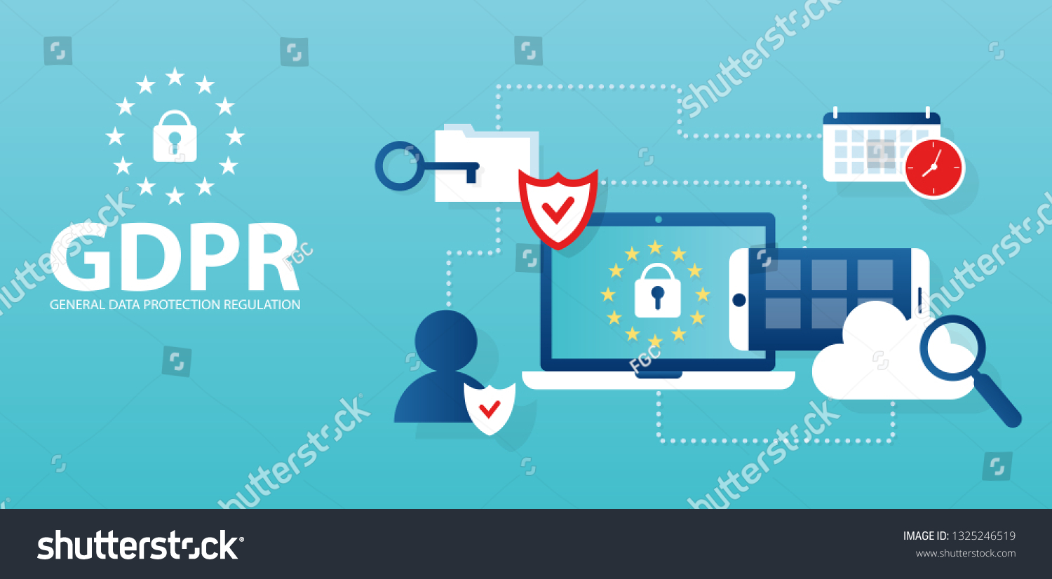 Vector Concept General Data Protection Regulation Stock Vector (Royalty ...