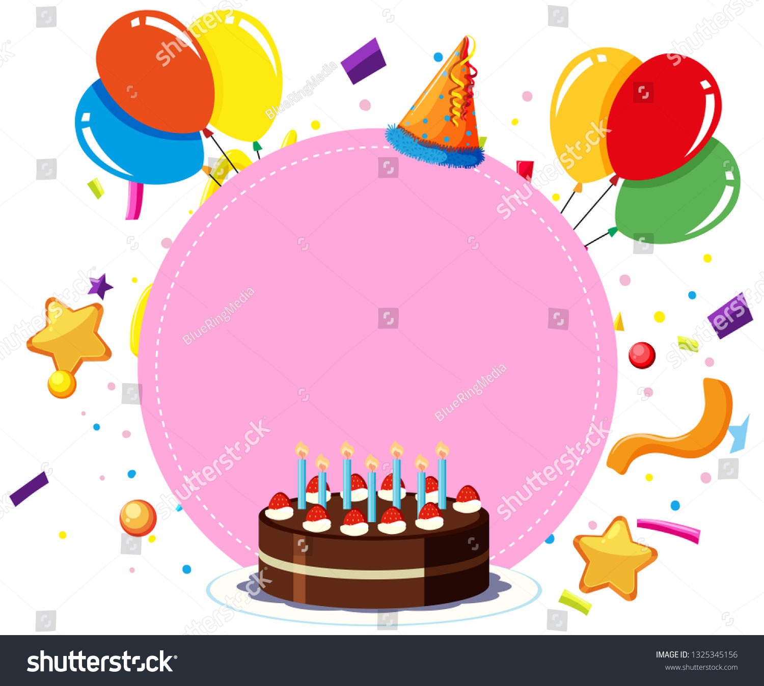 Birthday Card Template Illustration Stock Vector (royalty Free 