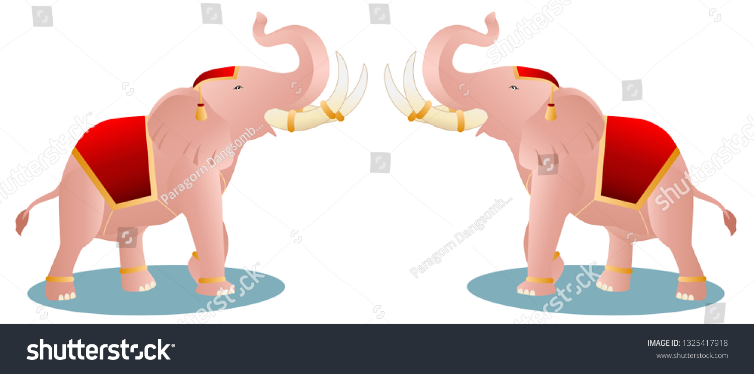 Thai Elephant Graphic Vector Stock Vector Royalty Free 1325417918 Shutterstock 1564