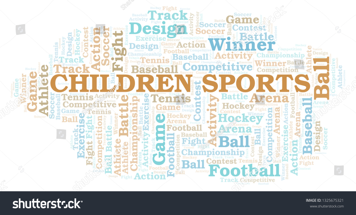 Children Sports Word Cloud Stock Illustration 1325675321 | Shutterstock