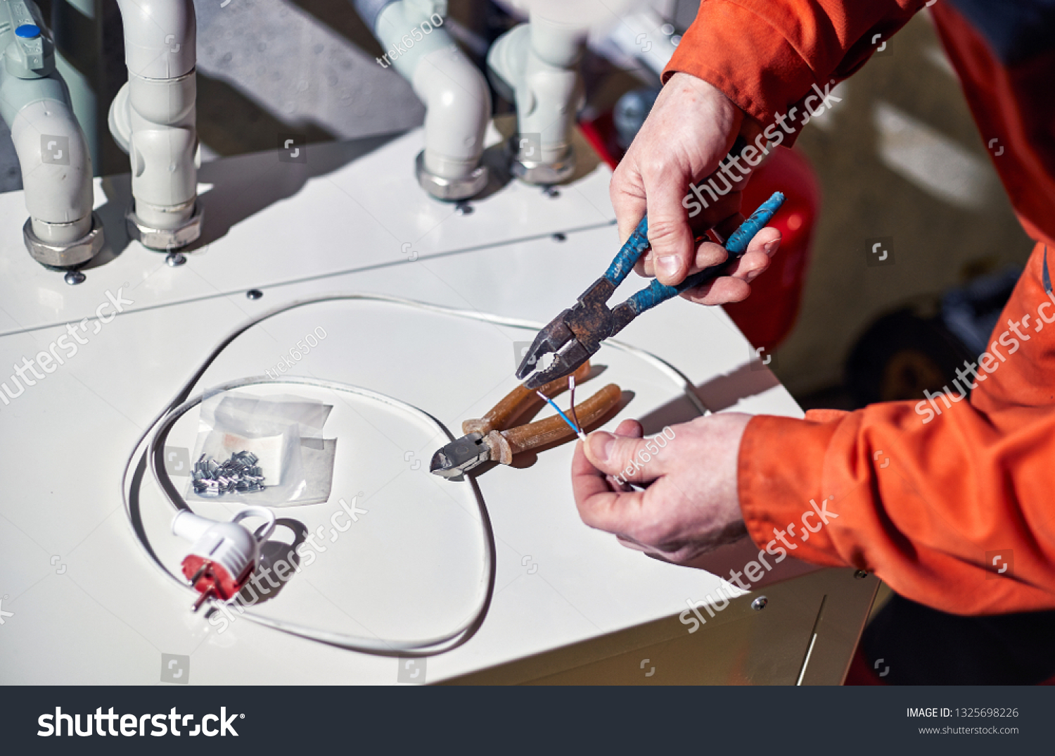 Maintenance Electrical System Work Tests Electrical Stock Photo ...