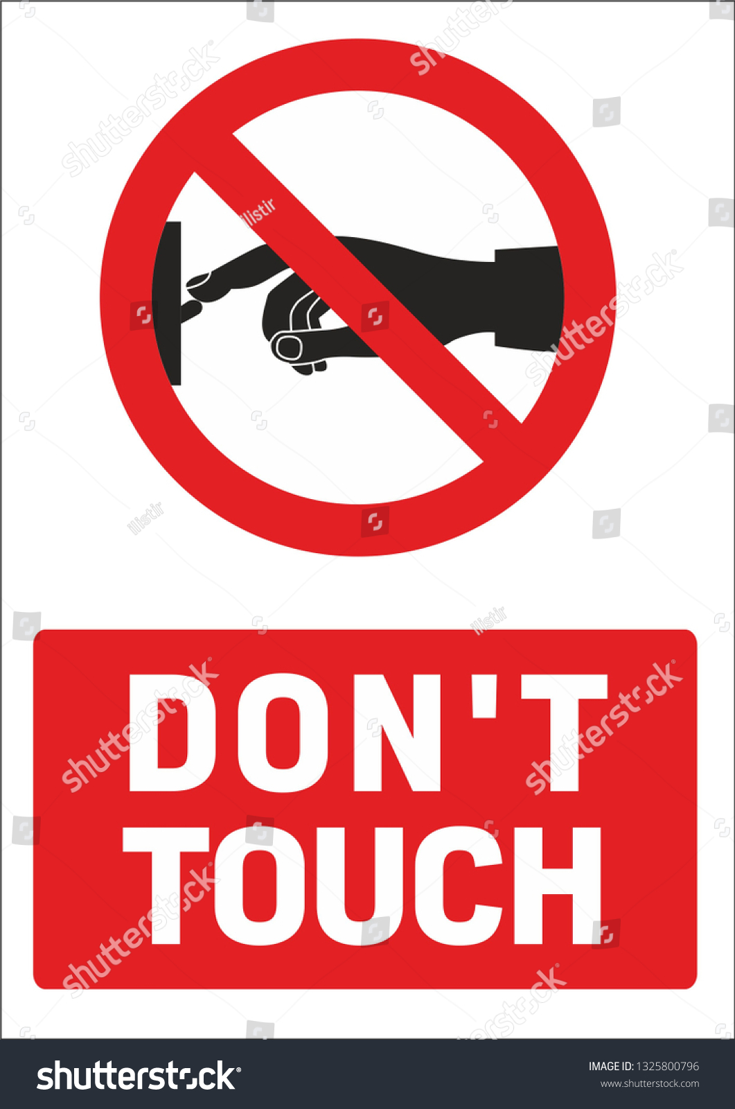 Do Not Touch Stock Vector (Royalty Free) 189299816 | Shutterstock