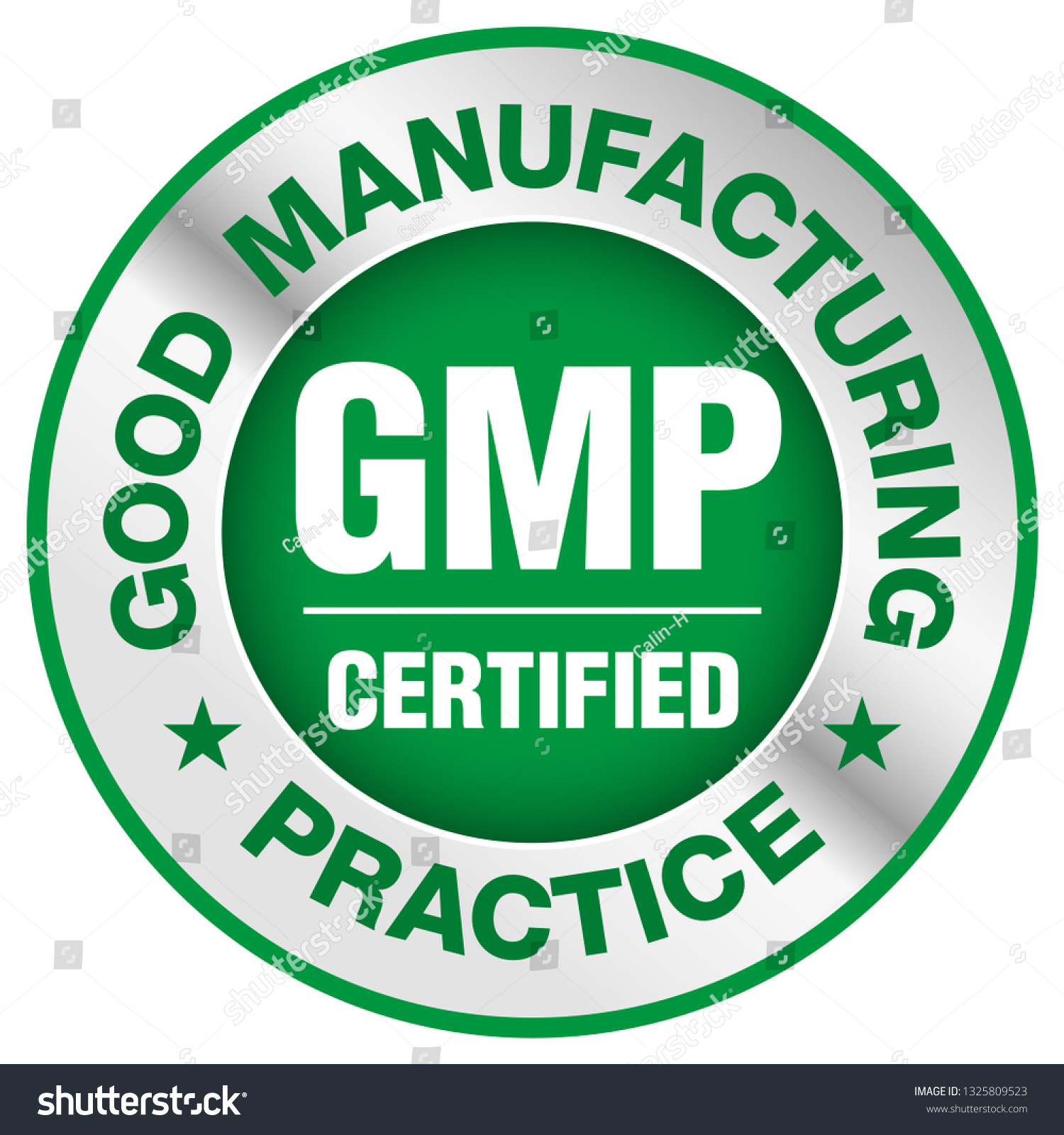 Gmp Good Manufacturing Practice Certified Round Stock Vector (Royalty ...