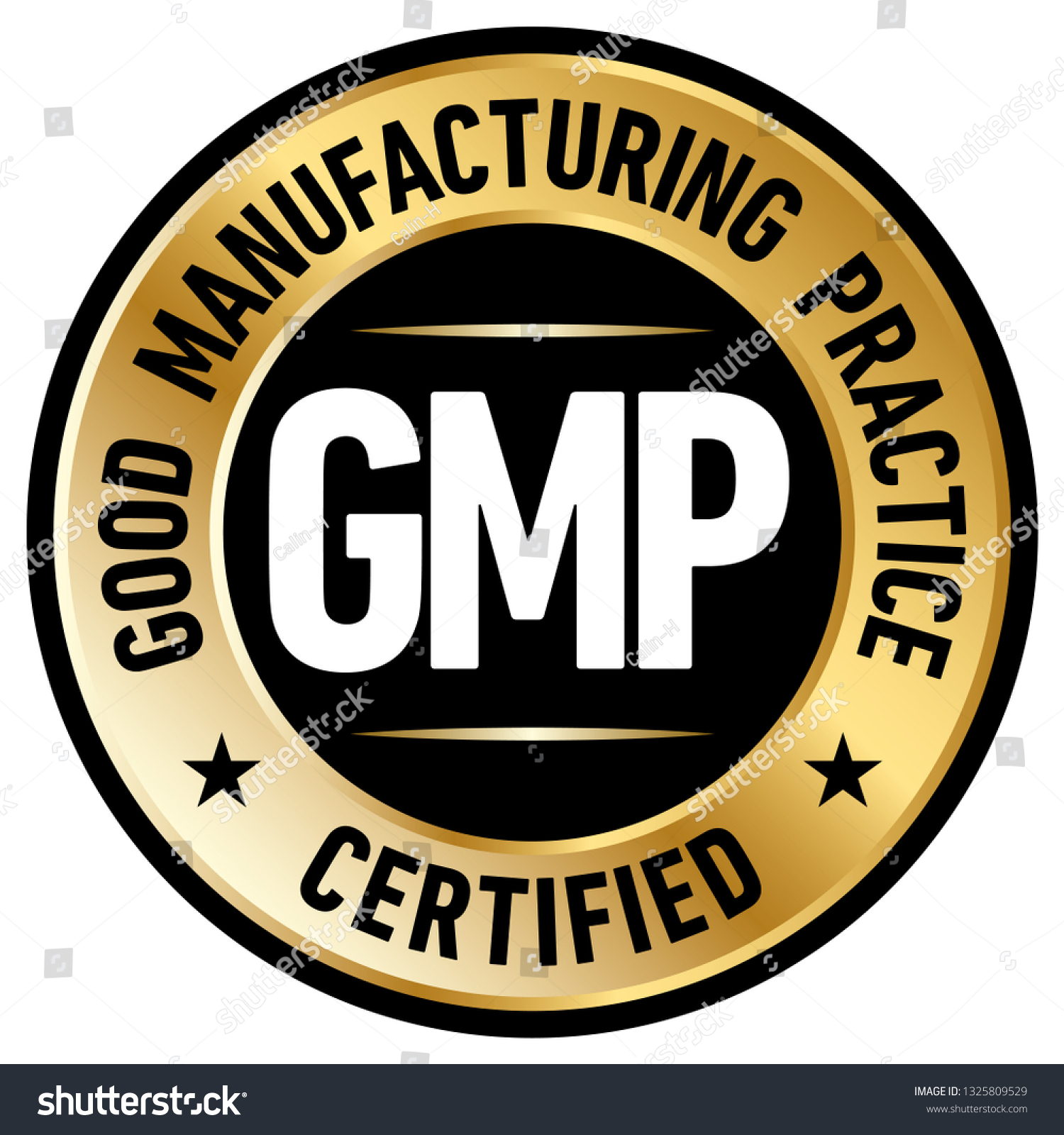 Gmp Good Manufacturing Practice Certified Round Stock Vector (Royalty ...